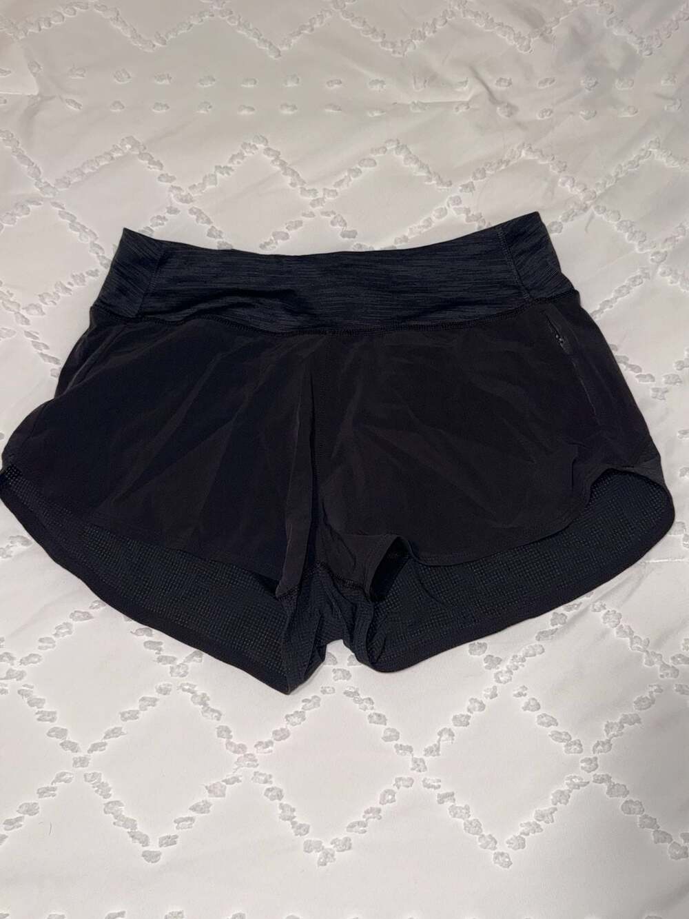 Outdoor Voices Black Athletic Running Shorts with Built-in Liner Size L